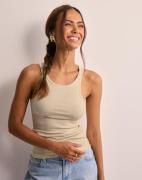 Only - Beige - Onlkenya Rib Tank Top Jrs Noos