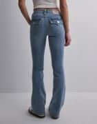 True Religion - Blå - Becca Mid Rise Boot Cut Flap