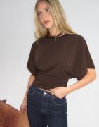 Nelly - Brun - Round Neck Wide Sleeve Tee