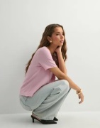 Pieces - Rosa - Pcanna Ss O-Neck Top Noos Wvn Bc