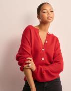 Only - Röd - Onlisabella L/S North Cardigan Ex K