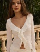 Nelly - Vit - Lovely Frill LS Top