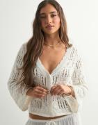 Vero Moda - Vit - Vmemilia Ls V-Neck Knit Cardigan Vm