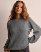 OBJECT - Grå - Objditte Re L/S Knit Pullover Noos