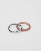 Pieces - Silver - Pcnala Bracelet 2-Pack D2D