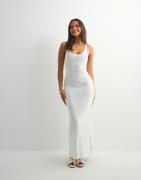 Calvin Klein Jeans - Vit - Back Tie Long Sweater Dress