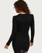 Only - Svart - Onlrie L/S V-Neck Dress Jrs