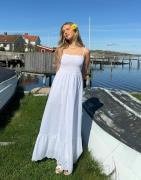 Only - Vit - Onllou Life Emb Smock Ankel Dress P