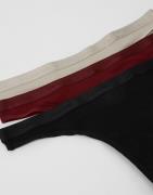 Calvin Klein Underwear - Röd - Thong 3PK