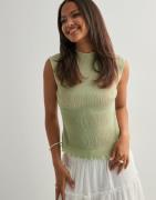 Nelly - Grön - Pleated Turtleneck Top