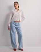 Only - Vit - Onlvalais L/S Shirt Wvn Noos