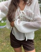 Nelly - Vit - Effortless Crincle Blouse