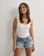 One Teaspoon - Blå - Dukes Low Waist Denim Shorts