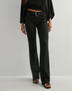 Nelly - Svart - Belted Jersey Pants