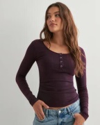 Pieces - Röd - Pckitte Ls Top Noos Bc