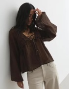 Nelly - Brun - Effortless Crincle Blouse