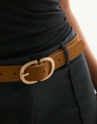 Pieces - Brun - Pcjuva Suede Jeans Belt Noos