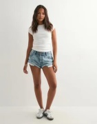 One Teaspoon - Blå - Messed Up Bandit Low Waist Denim Short