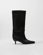 Nelly - Svart - Squaretoe Under Knee Boot