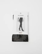 Only - Svart - Onlaviaya Floral Tights Acc