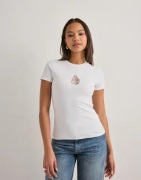 Nelly - Vit - Lace Keyhole Top