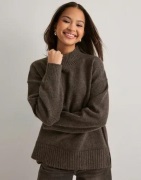 Pieces - Brun - Pcbei Ls High Neck Oversize Knit Bc