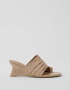 Nelly - Beige - Rushed Body Wedge Heel
