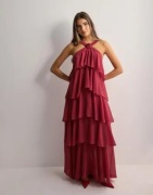 Vero Moda - Röd - Vmfelicia Sl Ruffle Maxi Dress