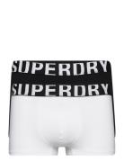 Superdry Trunk Dual Logo Double Pack Vit