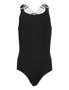 Swimsuit Bg Rib La Elastic Baddräkt Badkläder Black Lindex