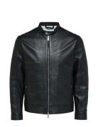 Selected Homme Slharchive Classic Leather Jkt Noos Svart