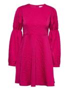 Slfpippi Ls Short Dress B Kort Klänning Pink Selected Femme