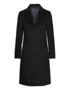 Wool Blend Tailored Coat Outerwear Coats Winter Coats Black GANT
