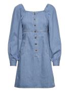 Lee Jeans Puff Sleeve Dress Blå