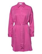 Slfmerisa-Tonia Ls Short Shirt Dress B Kort Klänning Pink Selected Fem...