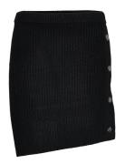 Molina Button Skirt Kort Kjol Black DESIGNERS, REMIX