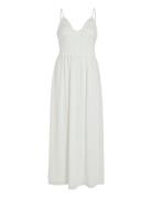 Vipreya Singlet Ankle Dress/Br/Dc Maxiklänning Festklänning White Vila