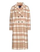 D2. Checked Overcoat Outerwear Coats Winter Coats Brown GANT