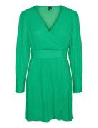Vmpolliana Ls Short Dress Wvn Kort Klänning Green Vero Moda