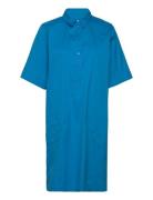 Carlee 3/4 Shirt Dress Kort Klänning Blue MOS MOSH