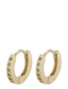 Gry Crystal Earrings Accessories Jewellery Earrings Hoops Gold Pilgrim