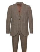 Jprfranco Check Suit Sn Kostym Brown Jack & J S