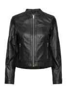 Ariel Classic Leather Jacket Läderjacka Skinnjacka Black Jofama