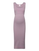 Signe S/L Dress Maxiklänning Festklänning Purple Boob