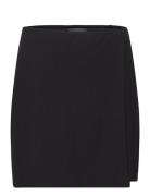 Mini Wrap Skirt Kort Kjol Black Residus