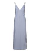 Recycled Cdc Midi Slip Dress Maxiklänning Festklänning Blue Calvin Kle...