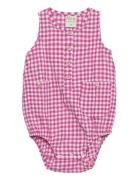 Ma-ia Family Ruutu Playsuit Rosa