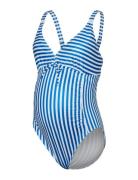 Mlzaga Hc Swimsuit 2F A. Baddräkt Badkläder Blue Mamalicious