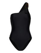 D6Felice Asymmetrical Swimsuit Baddräkt Badkläder Black Dante6