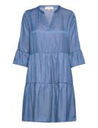 Crsiran Dress - Kim Fit Kort Klänning Blue Cream